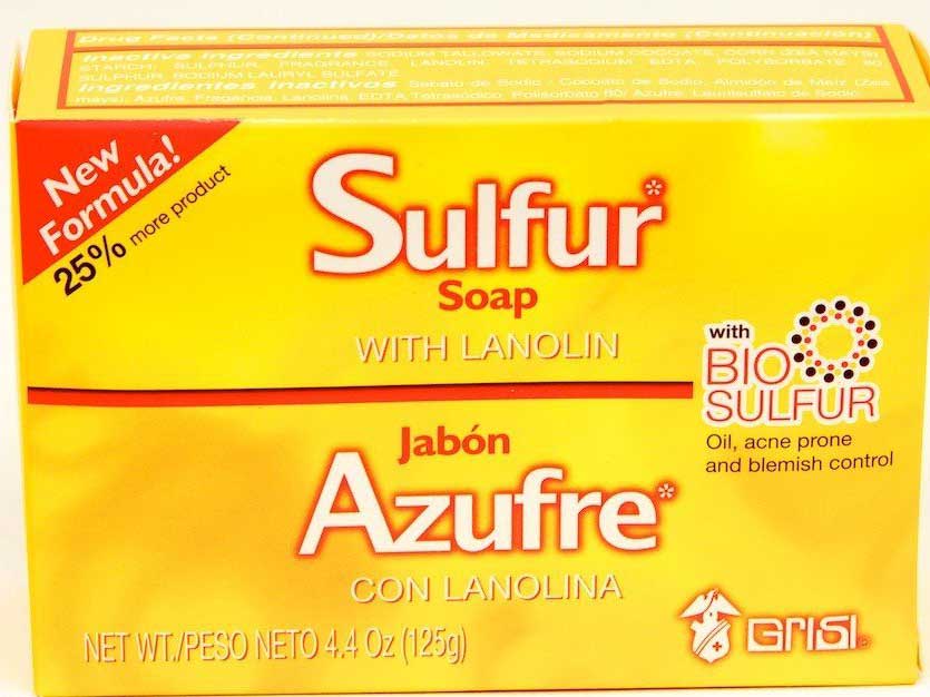grisi sulfur soap with lanolin for acne